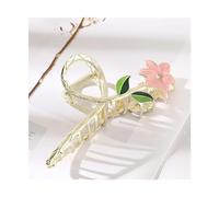 Hair Pin Immortal Flower Hairpin Elegant Temperament Female Metal Hairpin Shark Clip Hair Clips Hosta Hair Clip Retro Hairpin(01)