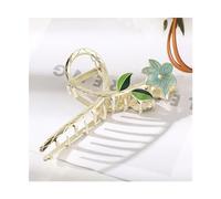 Hair Pin Immortal Flower Hairpin Elegant Temperament Female Metal Hairpin Shark Clip Hair Clips Hosta Hair Clip Retro Hairpin(02)