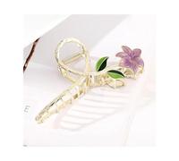 Hair Pin Immortal Flower Hairpin Elegant Temperament Female Metal Hairpin Shark Clip Hair Clips Hosta Hair Clip Retro Hairpin(03)