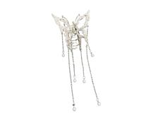 Hair Pin Tassel 2pc Elegant Hollowed-out Butterfly Tassel Hair Clip, Chinese Style Claw, Accessory(A0002)