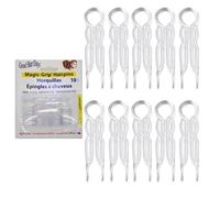 Good Hair Days Hair Pins - Plastic, U-shaped Magic Grip Hairpins, Strong Durable Pins For Fine, Thick & Long Hair, Hair Styling Accessories, Set of 10 (Crystal)