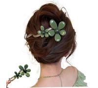 Hair Pins, Twist Hair Clips, Flower Decor Banana Clip, French Twist Hair Clips, Non-Slip Hair Barrettes, Vintage Elegance Hair Claws, Fashion Hair Accessories for Women & Girls