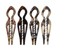 Hair Pins U Shaped - Non-Slip Styling Barrettes, 4-Piece Set with Secure Grip, Hair Accessories for Buns, Everyday Wear Hairstyles, Wedding Dance Ballet for Salon and Home Use