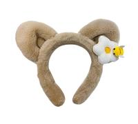 Hair, Plush Headband, Bear Ears Hairband, Multi-Functional Use, Provides A Secure Fit Without Being Tight, 15.5x3cm/6.1x1.18 Inches, White, Brown, For Women