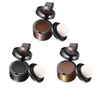 Hair Powder, 3 Color Waterproof Grey Hair Cover Up Powdcr, Instant Volume Hairline Powder with Mirror & Puff, Natural Root Touchs Up Concealer, for High Hairlines, Baldness & Gray Hairs Roots