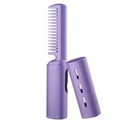 Hair Press Comb - Cordless Mini Flat Iron, 3 Temperature Straightener | Compact Hot Brush with Curling Wand for Quick Hairstyling Travel Beauty Kit Lightweight Heat Tool Smooth Anytime Anywhere Use