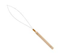 Hair Pull Through Tool - Wire Pulling Hook Bead Tool With Wood Handle, Hairs Bead Tools For Sewing Crafting, Embroidery Floss, Hair Extensions
