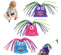 Hair Pulling Monster Toy 3Pcs Funny Screaming Hair Pulling Fidget Toys Stress Relief and Anti Anxiety for Kids Teens Adults