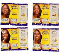 Hair Relaxer MEGA GROWTH Profectiv Activator Relaxer with Shampoo Anti-Breakage Conditioning (4 Sarchets) (4)