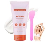 Hair Removal Cream, Bye Bye Bushes Intimate Hair Removal Cream With Silicone Brush, Depilatory Cream For Women Face Legs Underarms, Painless & Gentle Formula For All Skin Types, 50g