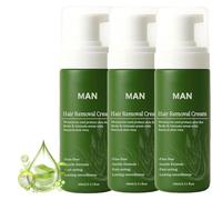 Hair Removal Cream for Men 60 ml,Mens Hair Removal Cream,Moisturize and Protect Skin for Body and Intimate Areas with Narural Aloe Vera,Quick Gentle Fast-Acting,Hair Remover Mousse for Face Body (3)