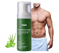 Hair Removal Cream for Men, Quick Gentle No-Shave Hair Removal Spray, Smooth Skin Solution Effective Depilatory for Face, Body, Intimate Areas | Fast-Acting, Moisturizing, Non-Sticky