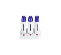 Hair Removal Machine, Portable Wax Hair Removal Depilation Roller Wax Depilatory Roller Warmer Waxing Body Hair Removal Heater Machine(Triple Waxing H
