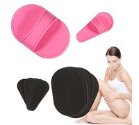Hair Removal Pads Smooth Away Facial Hair Remover 2 Sizes Hair Removal Pads for Women Girls Crystal Body Lip Facial Hair Depilatories, Crystal Smooth Away Hair Eraser Kit (A)