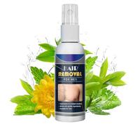Hair Remover for Men, 50ml Smooth Depilatory Mist, Semi Permanent Hair Removal Spray for Face Arms Underarms Chest Legs, Gentle Body Grooming Solution, Quick Painless Hair-Free Skin at Home or Travel