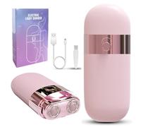 Hair Remover for Women, Rechargeable Epilator with Dual Shavers Head, Mini Cordless Electric Facial Hair Remover for Body Face, Bikini Line Areas, Underarms, Arms, Legs, Upper Lip