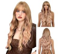 Hair Replacement Bangs, Big Waves, Long Curly Hair Wig, Full Head Cover, Naturally Fluffy(G)