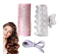Hair Roller for Bangs - USB Heated ABS Ceramic Hair Styling Tool | Portable Self Adhesive Hairdressing Tool for Daily Salon Use Medium Size