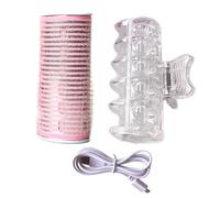 Hair Roller - Korean Air Bangs Curler, ABS Ceramic | 3.2x8.5cm 85C Internal Heat, USB Heated Self-Adhesive Portable Styling Tool For All Hair Types With Fixer Clip Cable