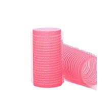 Hair Rollers 6pcs Jumbo Hair Rollers Self Grip No Heat Curlers Heatless Volume Self-adhesive Hook & Loop DIY Styling Tools(Pink,30mm)
