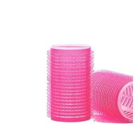 Hair Rollers 6pcs Jumbo Hair Rollers Self Grip No Heat Curlers Heatless Volume Self-adhesive Hook & Loop DIY Styling Tools(Rose red,55mm)