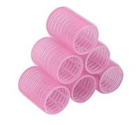 Hair Rollers 6PCS/Pack Styling Tools Heatless Hair Rollers Self-Adhesive Type Curlers Salon Jumbo Size Sticky Dressing(Pink)