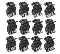 Hair Rollers Clips, 12pcs Hot Roller Clips Protect Hair Heat Insulation Hair Curler Claw Clips Replacement Roller Clips Hair Roller Clips Hair Section Styling Hair Rollers Holding for Women Girls