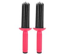 Hair Rollers for Volume, 2PCS Aubonacci Styler for Curly Hair Hair Fluffy Curling Roll Comb Antislip Curling Wand Hairstyling Hair Curler Tools (17 Comb Teeth)