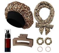 Hair Rollers Overnight Leopard Print Curls Without Heat Velvet Heatless Overnight Curls Band Curls Without Heat 70 Inch Hair Rollers Curls Set with Sleep Cap DIY Hair Curler Rollers for La