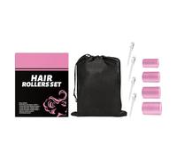 Hair Rolls,Self-Adhesive Hair Rollers - Heatless Curling with Clips for Women Thick Fine Thin Long Medium Volume Bangs Travel