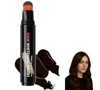 Hair Root Touch Up Stick & Brush - Temporary Hair Dye Pen for Grey Coverage, Natural-Looking Root & Beard Touch Up, Easy to Use, Travel-Friendly, for Men & Women (Black Brown）