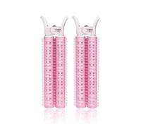 Hair Roots Clip Bangs Hairstyling Hairdressing Hair Lazy Tube Portable Travel Washable Curlers Rollers,2PCS Pink