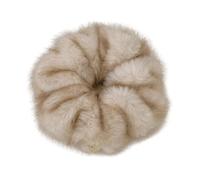 Hair Rope,Elastic Hair Ties Bracelets,5 Colors Sweet Horsetail Hair Rings Clouds Plush(Rice Color)