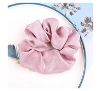 Hair Ropes Elastic Rubber Band Hair Jewelry Accessories Hair Accessories (Metal Color : Light Pink) (Purple)