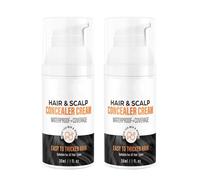 Hair & Scalp Concealer Cream, Hair Concealer For Men, Waterproof Coverage Root Touch Up Color For Gray Coverage & Thinning Hair, Naturally Fuller & Confident-Looking Hair For Women And Men (2PC)