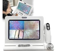 Hair Scalp Detector - 11 Inch HD LCD Screen Digital Analyzer for Hair Follicle Detection and Oil Moisture Analysis with Double Heads