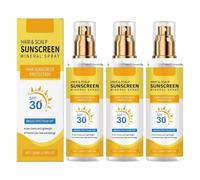Hair Scalp Sunscreen Scalp Protector Spray,UV Hair Protector Spray,SPF30 Sun Protection Spf, Sun Protection, Non-Greasy UV Protection (3PCS)