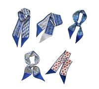 Hair Scarf - Light Silk Feeling, Assorted Bright Colors, Width 6 cm, Elegant Hair Ribbon | Elegant Head Band for Business Environments Professiona