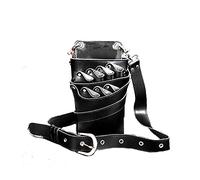 Hair Scissor Holster Pouch with Adjustable Waist Shoulder Belt(Black)