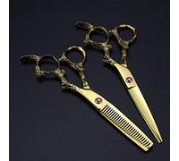 Hair Scissors,Hair Cutting Scissors Shears Kit, 6 Inch Professional JP 440c Steel Gold Dragon Handle Cut Hair Scissors Haircut Thinning Barber Makas Cutting Shears Hairdressing Scissor