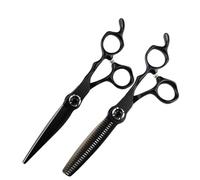 Hair Scissors,Hair Cutting Scissors Shears Kit, 6 Inch Professional JP 440c Steel Scissor Black Hair Scissors Haircut Thinning Barber Makas Cutting Shears Hairdressing Scissors Set,.