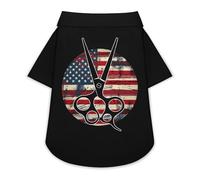 Hair Scissors US Flag Cute Pet T-Shirts Dog Shirt Clothes Funny Beach Pullover Cat Sweatshirt For Small Pets 2XL