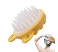 Hair Scrubber - Scalp Massager | Silicone Shampoo Brush Portable, Sided Soft Bristle Cleaner for Shower Use, Deep Cleaning Tool, Stimulating Head Massage Device for Hair Care Routine