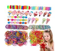 Hair Scrunchie Set, Hair Scrunchie and Clip Set, Elastic Ponytail Holder, Hair Ties, Ponytail Holder, Snap Hair Clips, Hair Band Set, Hair Clip Hair Scrunchie Set for Children