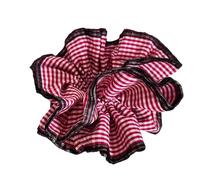 Hair Scrunchies 2pcs Vintage Oversized Elastic Hair Rope For Sweet Girls Fabric Ballet Scrunchie Ruffled Headpiece(Color2)