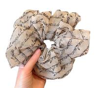 Hair Scrunchies 5 Pcs Oversized Chiffon Hair Scrunchies Big Elastic Bands Tie Ponytail Holder Rope(Color1)