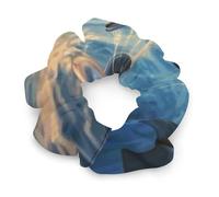 Hair Scrunchies,Dolphins in The Sea Hair Bands,scrunchy Hair Ties Ropes,scrunchy Hair Ties for Women Girls Hair Accessories