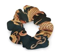 Hair Scrunchies,Dragon Chinese Background Hair Bands,scrunchy Hair Ties Ropes,scrunchy Hair Ties for Women Girls Hair Accessories