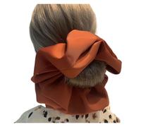 Hair Scrunchies Elastics, Fabric Hair Rope Multicolor Stain Silk Oversize Scrunchies For Women Elastic Band Tie(Caramel)