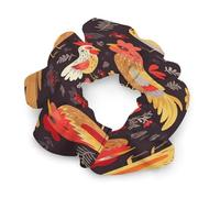 Hair Scrunchies for Women,Cute Rooster Chickensprinted Soft Elastic Satin Scrunchies Hair Accessories Ponytail Holders